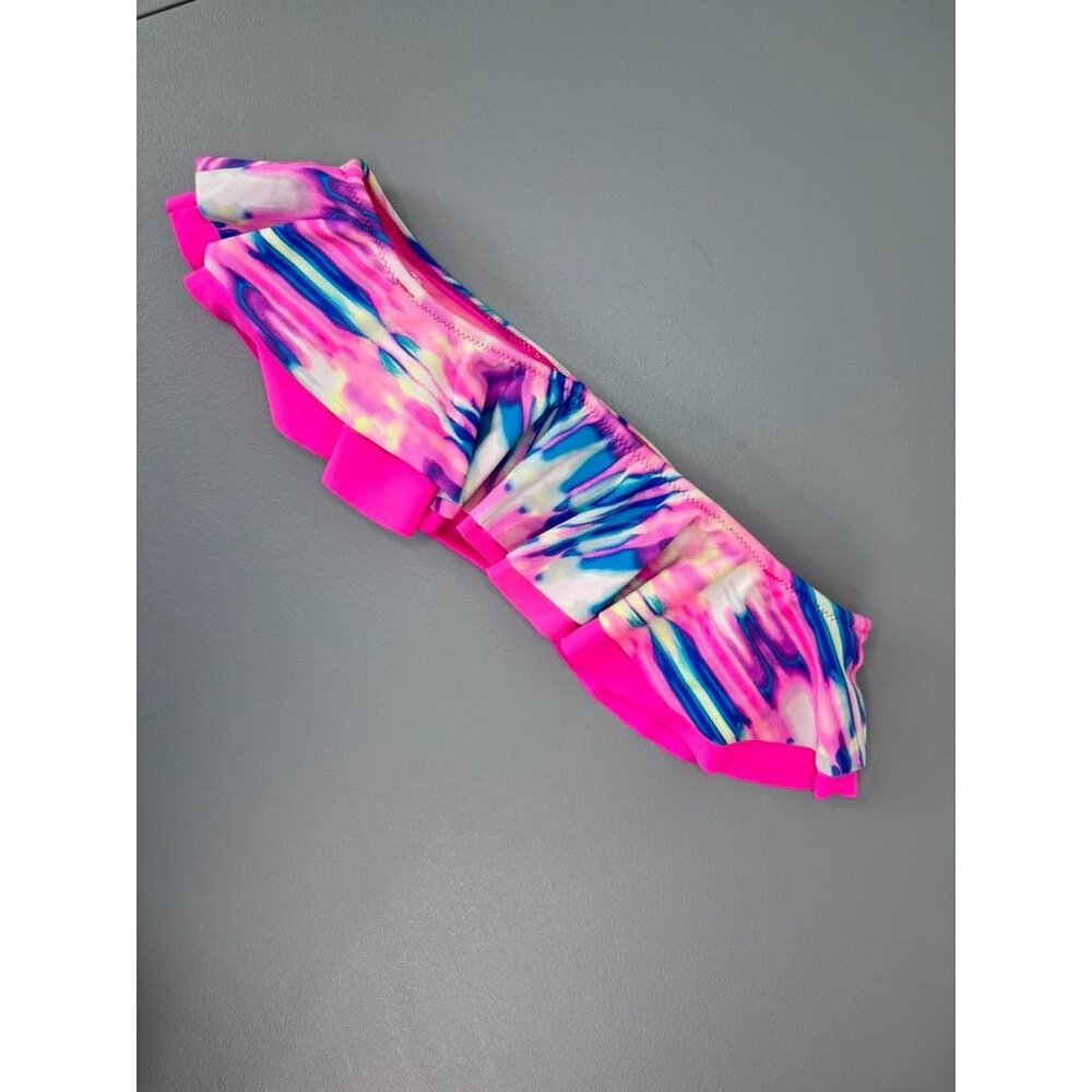 Victoria's Secret PINK tie dye women's XS bandeau bikini top ruffle strapless
